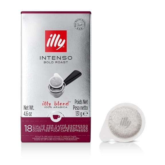 illy E.S.E. Espresso Pods, Intenso Bold Roast, 100% Arabica, 18 Ct