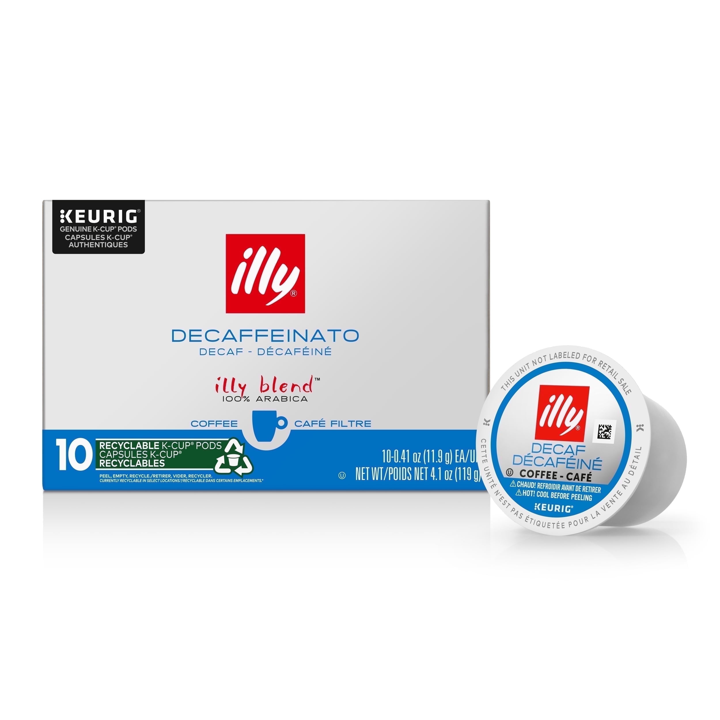 illy Decaf K-Cup Coffee Pods, Classico Medium Roast, 100% Arabica, 10 Ct