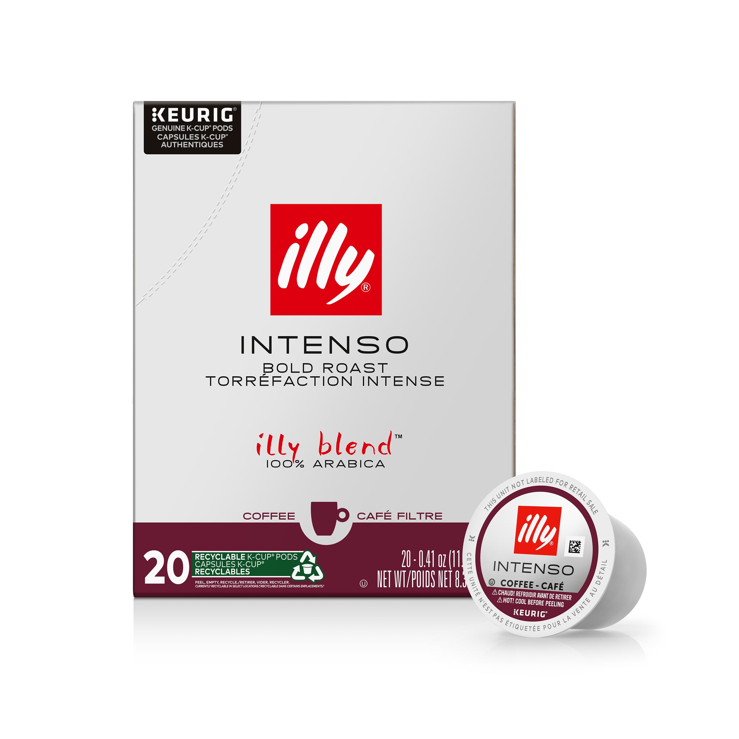 illy KCup Coffee Pods Intenso Bold Roast for Keurig Brewers, 20 Ct