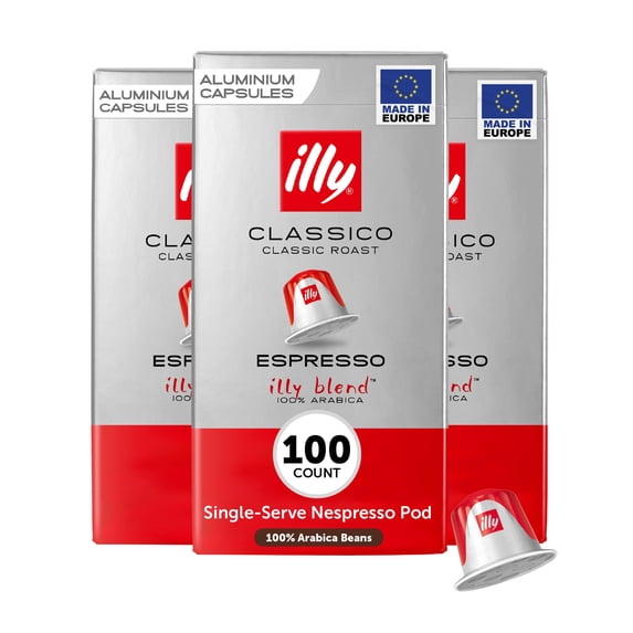 illy Espresso Coffee Pods for Original Machines, Classico Medium Roast, 10 Ct (Pack of 10)