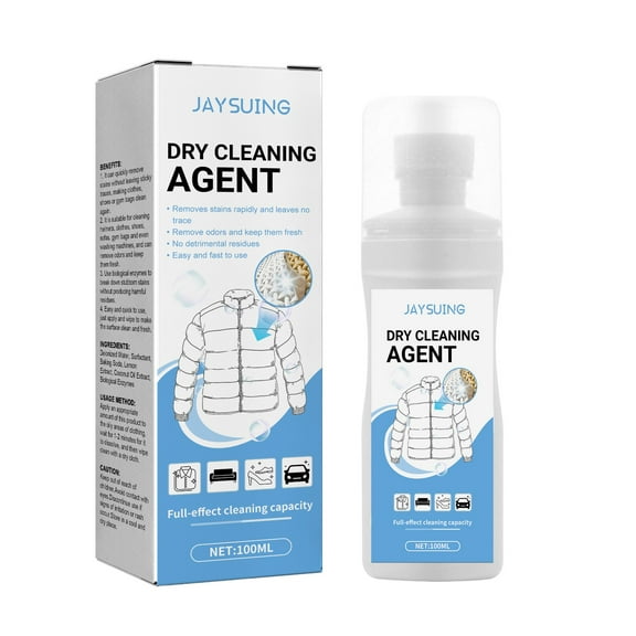 ilqis Super Dry Cleaning Agent, 2024 New Multi-purpose Dry Cleaning Clothing Cleansing Foam Rinse-free Agent, Convenience Down Jacket Wash-free Spray (1PCS, 100ml)
