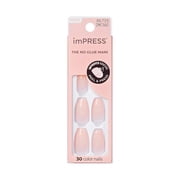 Impress Color Press On Nails, No Glue Needed, Light Pink, Medium Coffin, 30 Ct.