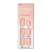 Impress Color Press On Nails, No Glue Needed, Light Pink, Short Squoval, 30 Ct.