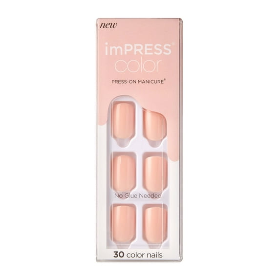 imPRESS Color Press-on Manicure, Peevish Pink, Short