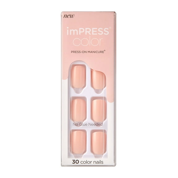 imPRESS Color Press-on Manicure, Peevish Pink, Short