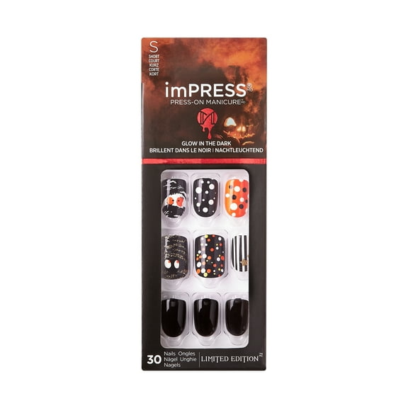 imPRESS Halloween Press-on Manicure, Bone appetit, 30 Count
