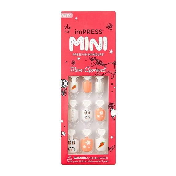 imPRESS MINI Press-on Manicure for Kids, Easter Bunny