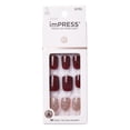 thumbnail image 1 of Impress Design Press On Nails , No Glue, Red, Short Length, Squoval Shape, 33 Pieces, 1 of 7