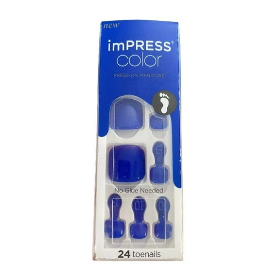 imPRESS Toe Nails Press On Pedicure Goodies 24 Nails 90251