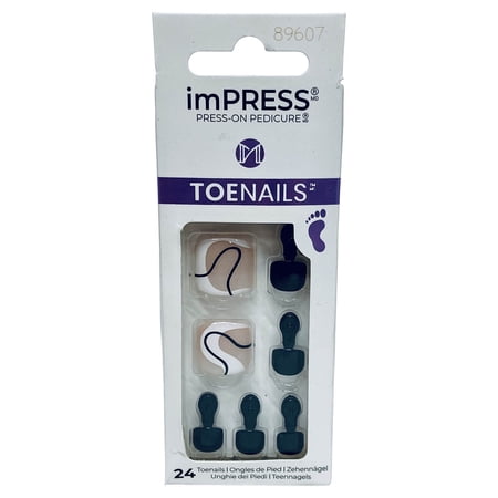 Kiss imPRESS Intentions Press-On Pedicure/Toenails 24 pieces