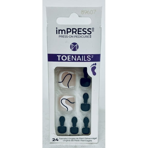 Kiss imPRESS Intentions Press-On Pedicure/Toenails  24 pieces
