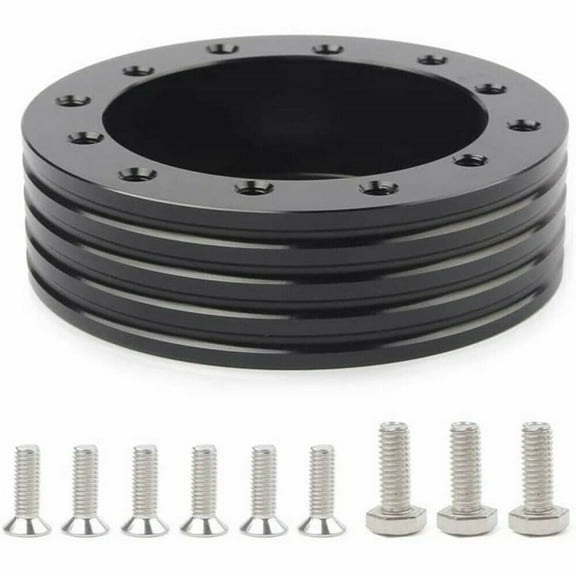 imUfer 1 Inch 6 Hole Steering Wheel Billet Extension Hub Spacer For 6 Hole Steering Wheel Fits 3 Hole Grant FS APC Adapter