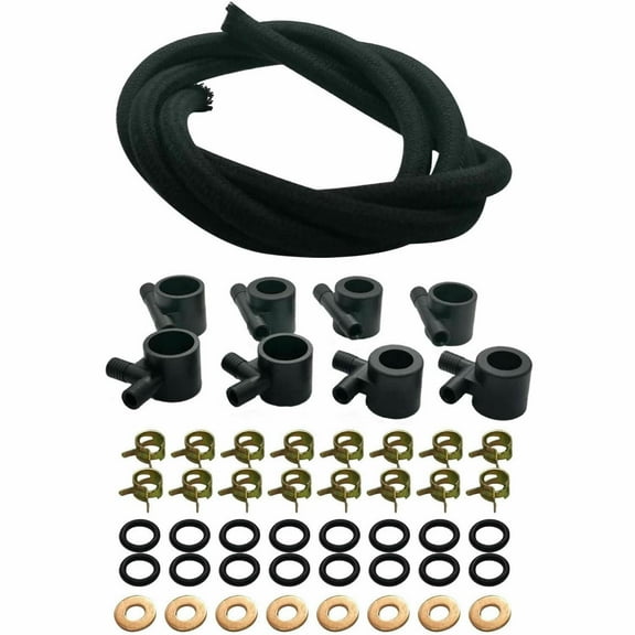imUfer For F350 7.3L Ford International IDI Fuel Injector Return Line Installation Kit Diesel Trucks 1988-1994
