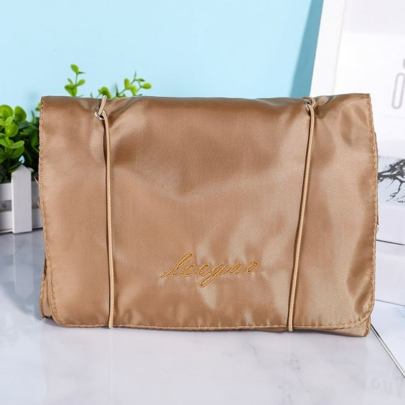 imUfer Portable Cosmetic Bag Multi-Function Large-Capacity Cosmetic Storage Bag Wash Storage Bag Can Be Split Four-In-One Brown Suitable For Travel
