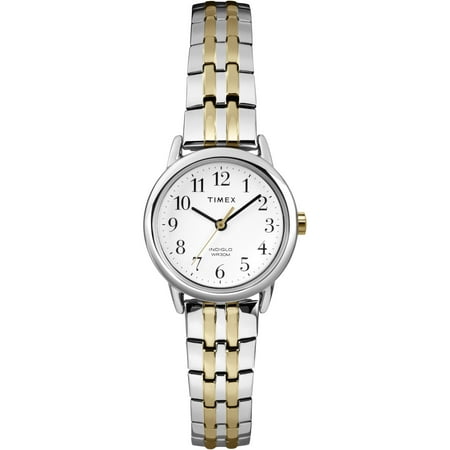 Timex Women's Easy Reader Two-Tone/White 25mm Casual Watch, Expansion Band