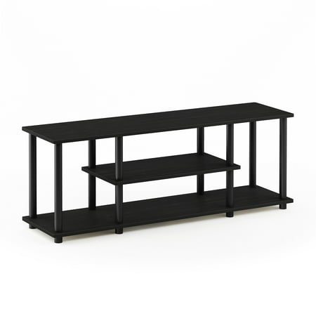 Furinno Turn-N-Tube No Tool 3-Tier Entertainment TV Stands, Black