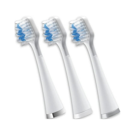 Waterpik Triple Sonic Electric Toothbrush Replacement Heads STRB-3WW White, 3 Count