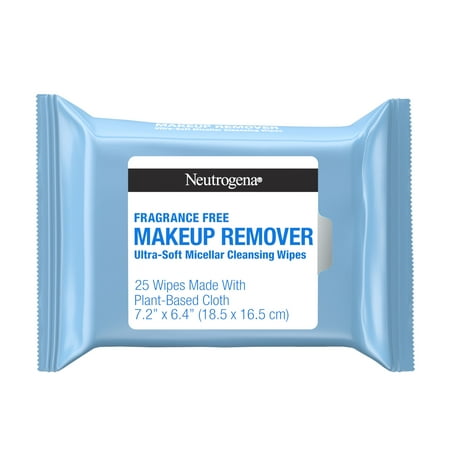 Neutrogena Makeup Remover Wipes & Face Cleansing Towelettes, Fragrance-Free, 25 Count