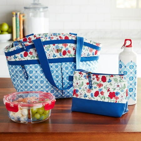 The Pioneer Woman Insulated 3 Piece Lunch Kit Classic Charm BrickSeek