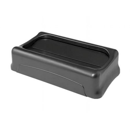 Rubbermaid Commercial FG267360BLA Swing Top Lid for Slim Jim Waste Containers, 11-3/8 x 20-3/8, Plastic, Black