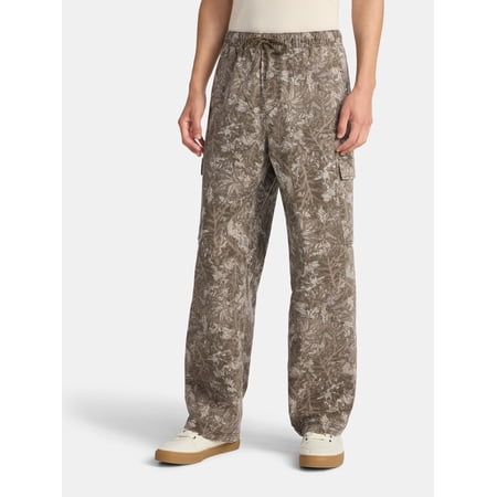 No Boundaries Baggy Fit Wide Leg Cargo Pants, Men's Sizes XS-5XL