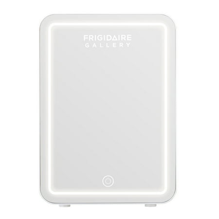 Frigidaire 9 Can Mini Cooler / Skincare Fridge with Built-in Mirror and LED Light, 6.5L Personal Fridge with AC/DC Adapters