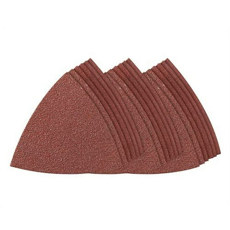 Dremel MM80W Multi-Max 3-1/2 inch x 3-1/2 inch 60, 120 and 240 Grit Oscillating Tool Sand Paper for Wood and Metal, 18-Pack