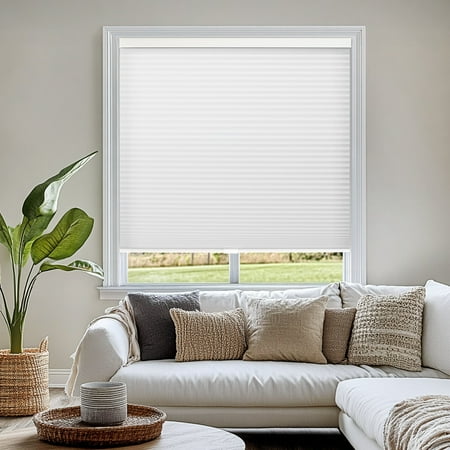 Chicology Cordless Cellular Shade, Light Filtering, Morning Mist, 64"W X 72"H