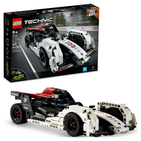 LEGO Technic Formula E Porsche 99X Electric 42137, Pull Back Toy Racing Car Model Building Kit with Immersive AR App Play, Gifts for Kids, Boys & Girls