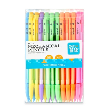 Pen+Gear #2 Mechanical Pencils, Medium Point, 0.7 mm, 50 Pack