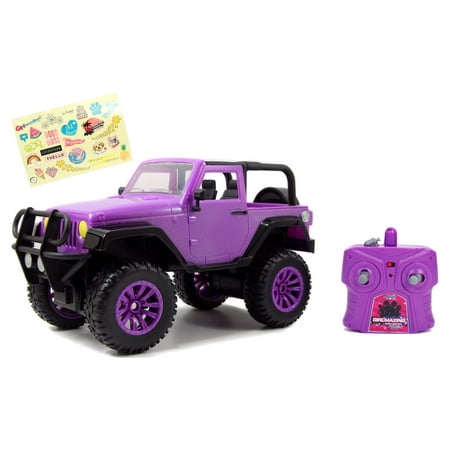 Jada Toys GirlMazing RC 2014 Jeep Wrangler Remote Control Vehicle 1:16 Scale Purple