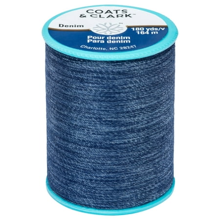 Coats & Clark Dual Duty Denim Faded Blue Cotton/Polyester Thread, 180 Yards/164 meters