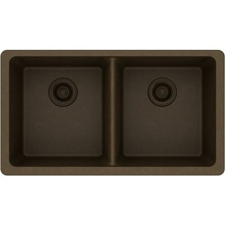 Elkay ELGU3322BK0 Gourmet e-granite Double Bowl Undermount Sink, Available in Various Colors