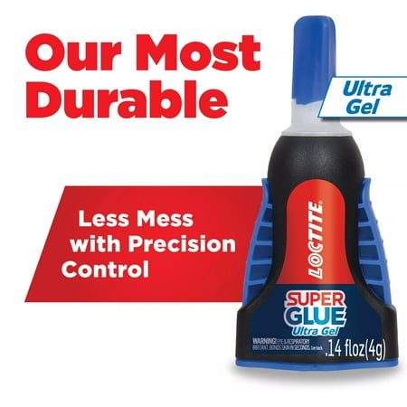 Loctite Super Glue Ultra Gel Control, Pack of 1, Clear 4 g Bottle