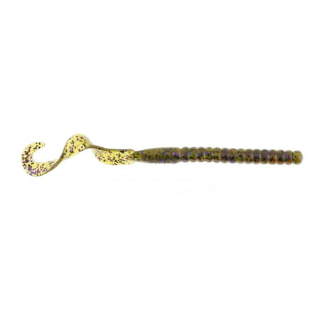 Berkley PowerBait&reg; Power Worm Fishing Bait, Watermelon Purple Red Fleck, 7in