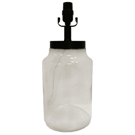 Mainstays Fillable Glass Jar Table Lamp Base, Black