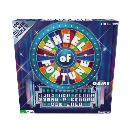 Pressman Wheel of Fortune Game: 5Th Edition - Spin the Wheel, Solve a Puzzle, and Win!