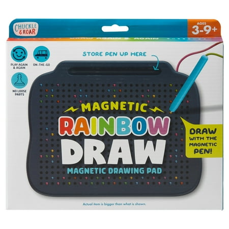 Chuckle & Roar Magnetic Rainbow Draw, Magnetic Drawing Pad for Children Ages 3-9 by Buffalo Games