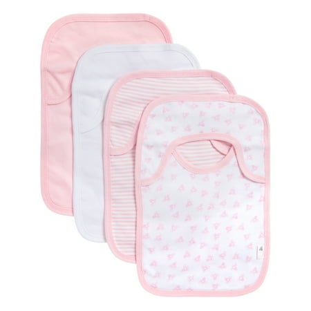 Burt's Bees Baby Organic Cotton Baby Bibs, 4-Pack