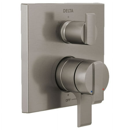 Delta Ara Angular Modern Monitor&Acirc;&reg; 17 Series Valve Trim with 3-Setting Integrated Diverter in Stainless T27867-SS