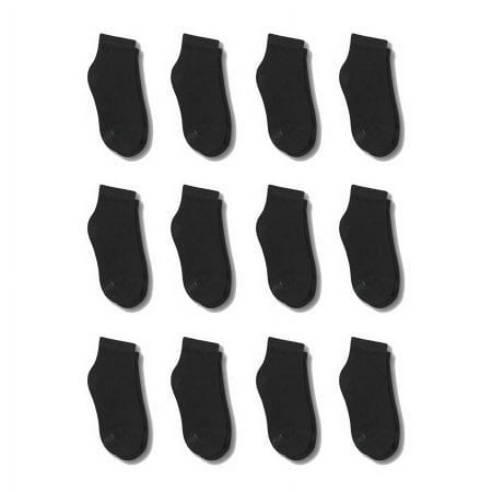 Hanes Boys Socks, 12 Pack Ankle Cushion Socks, Sizes S - L