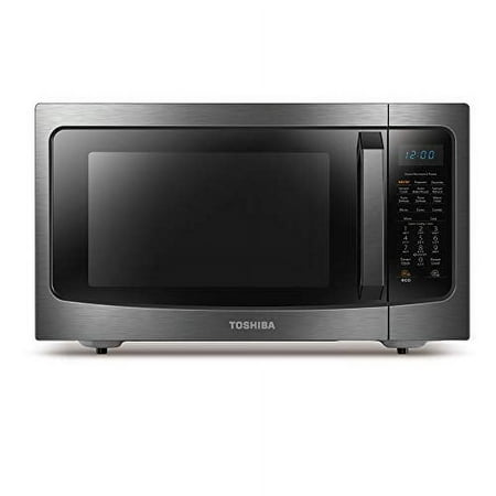 Toshiba 1.5 Cu. Ft. 1000 Watt Countertop Microwave Oven with Air Fryer, Convection, Smart Sensor (Black Stainless Steel)