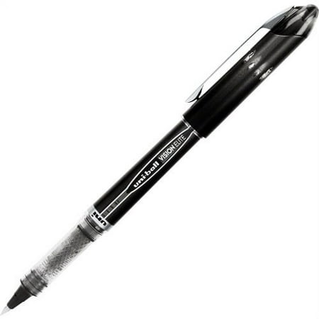 Uni-Ball Vision Elite Rollerball Pens, Micro Point (0.5mm), Black, 12 Count