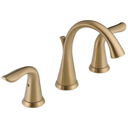 Delta Lahara Two Handle 8 in. Widespread Lavatory Faucet in Champagne Bronze 3538-CZMPU-DST