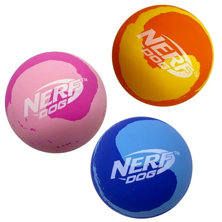 Nerf Dog Rubber Super Bounce Ball Fetch Dog Toy, 2.4 inch, 3 Pack
