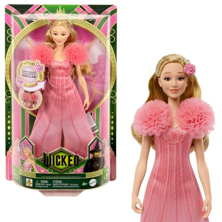 Wicked Singing Glinda Fashion Doll, Posable with Removable Movie Fashions & Accessories