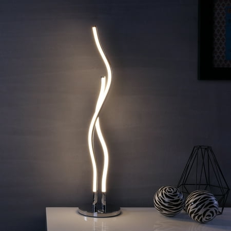 26.25u0022 Cairo LED Integrated Table Lamp Chrome (Includes Energy Efficient Light Bulb) - JONATHAN Y