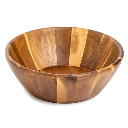 Better Homes & Gardens Large Angled Acacia Wood Serving Bowl