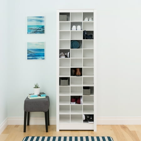 Freemont Shoe Storage - White - Prepac: Entryway Cubby Organizer, 36-Pair Capacity