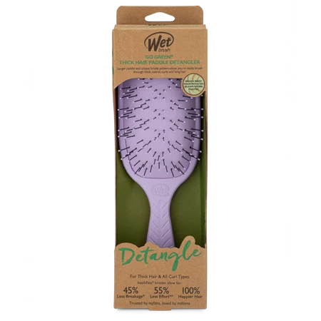 Wet Brush Go Green Thick Hair Paddle - Purple - For Thick, Coarse, Curly, and Long Hair 1 CT